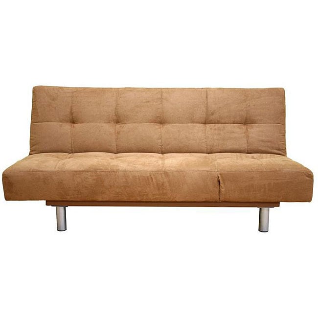 Brown Microfiber Futon Sofa Bed Overstock™ Shopping Great Deals on Baxton Studio Futons