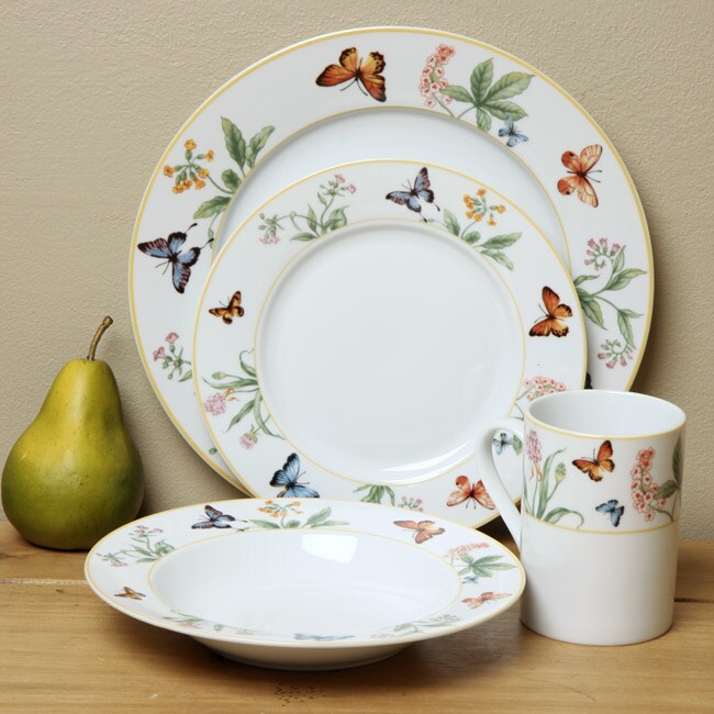 Gorham Butterfly Menagerie 16piece Dinnerware Set Overstock