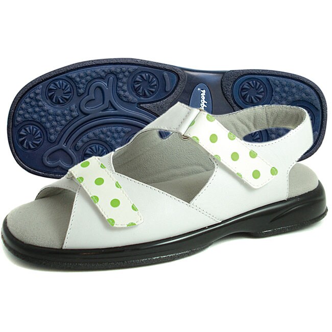 Sandbaggers Ladies' Corey II Lime Dot Golf Shoes - Overstock ...