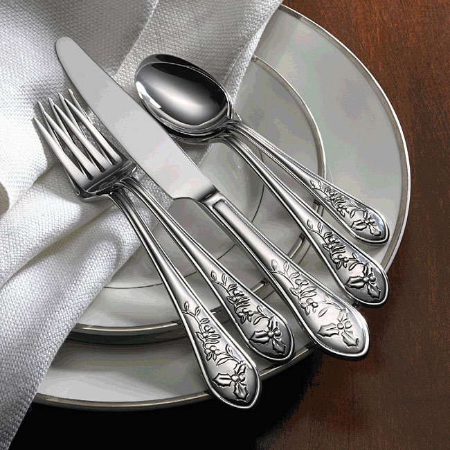 Pfaltzgraff 'Winterberry' 45piece Flatware Set 12141835 Overstock