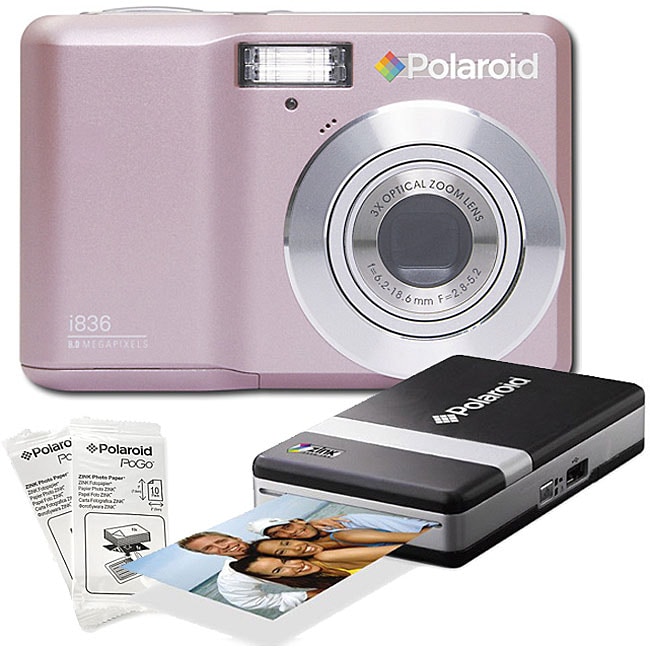 Polaroid i836 8MP Pink Digital Camera/ Instant Printer (Refurbished