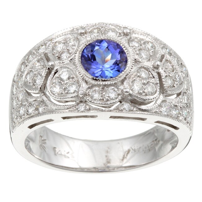 encore by le vian 14k gold tanzanite 3 4ct tdw diamond overstock pet supplies