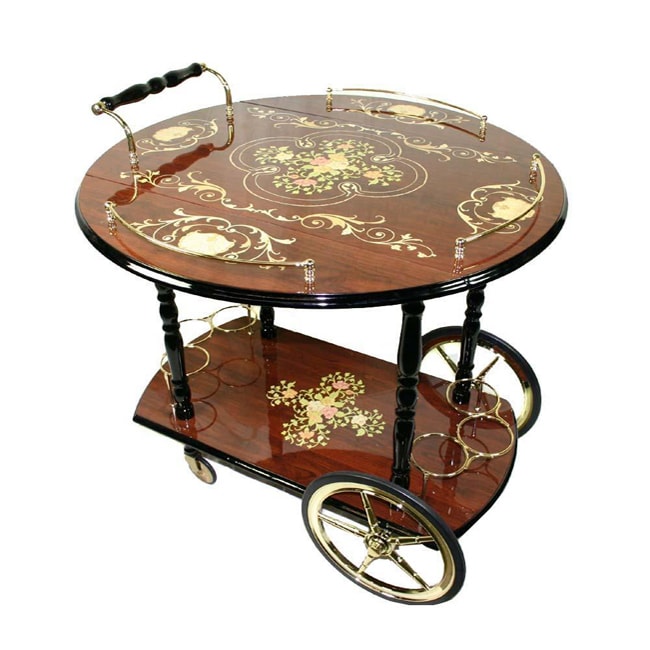 Sorrento Italianstyle Drop Leaf Serving Cart 12262297 Overstock