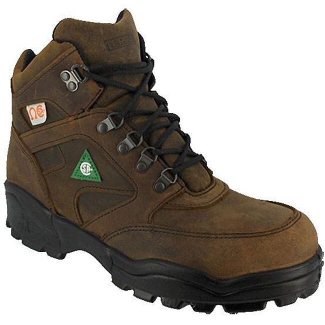 Terra Men's Brown Steel Toe Mid-cut Work Boots - 12273234 - Overstock.com Shopping - Big 