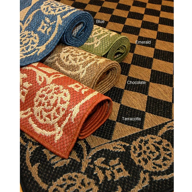 Diamond Indoor/ Outdoor Polypropylene Area Rug (96 x 129