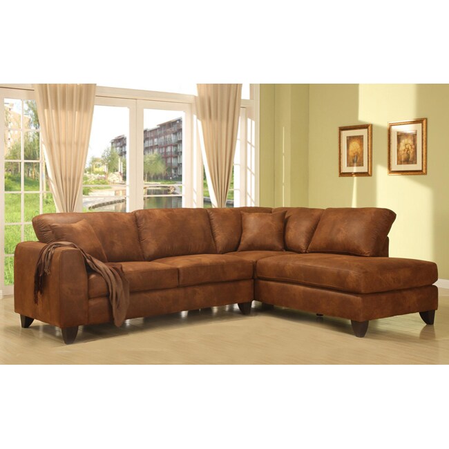 Mercer Buckskin Fabric Sectional Sofa 12307128