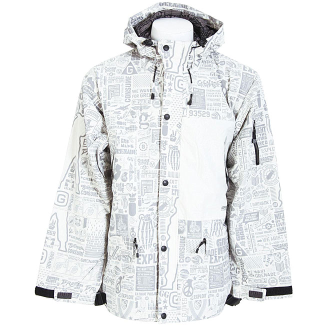 Grenade Men's White Fiend Snowboard Jacket 12353849