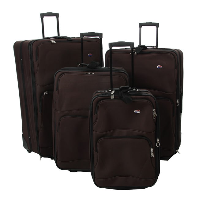 American Tourister 4piece Brown Luggage Set Overstock Shopping