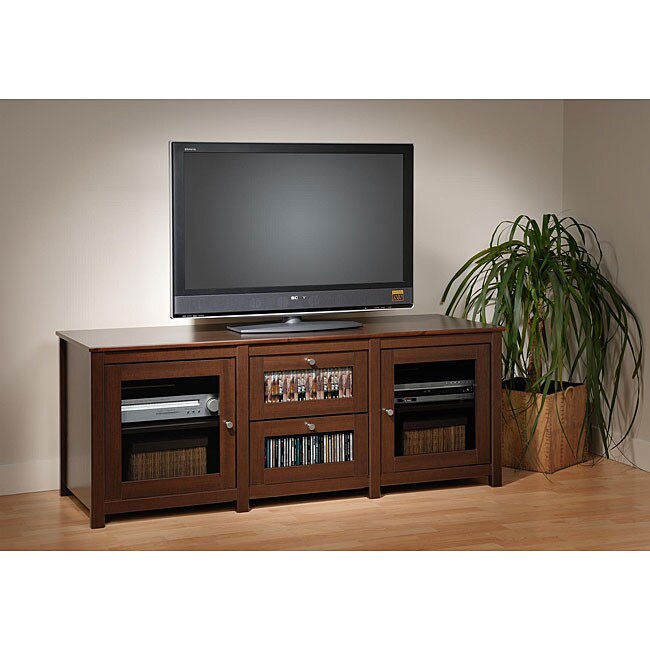 Everett Espresso 60 inch Plasma/ LCD TV Stand with Storage   