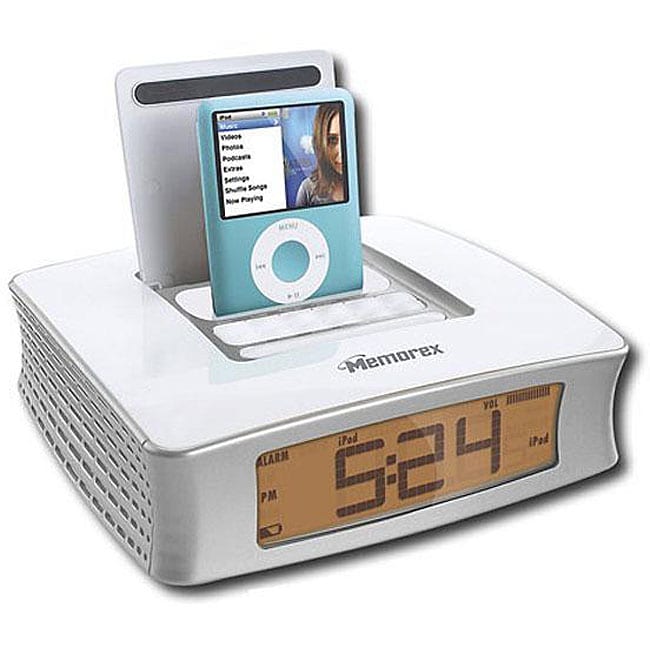 Memorex MI4019WHT Digital AM/FM Clock Radio with iPod Dock (Refurbished) 12378252 Overstock