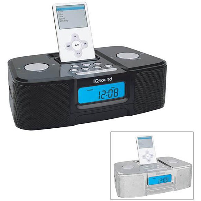 Supersonic IQSound IQ1307 iPod Speaker System with Clock Radio