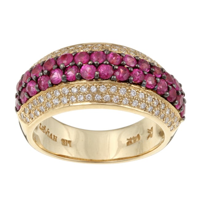 Encore by Le Vian 14k Gold Ruby and 1/3ct TDW Diamond Ring