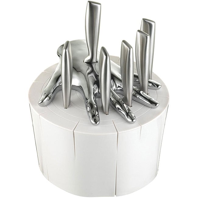 Five Finger Fillet White Steak Knife Holder designed by Raffaele