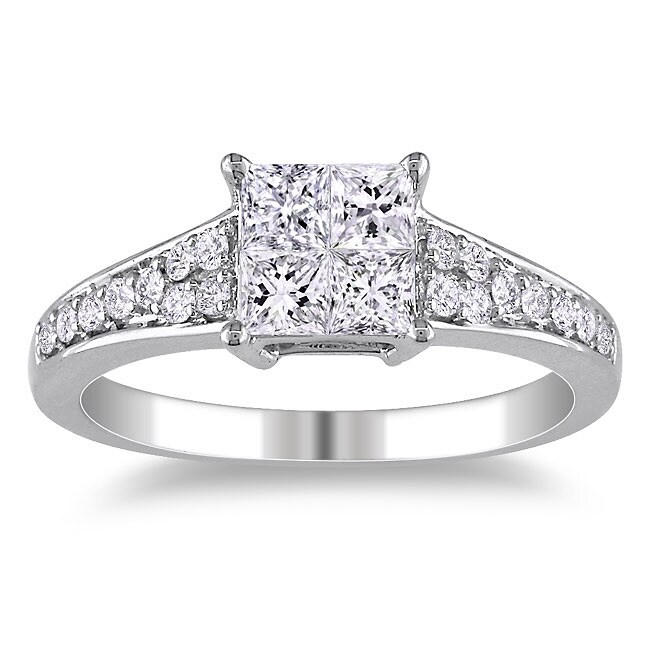14k White Gold 3/4ct TDW Diamond Ring (HI, I1I2) Overstock