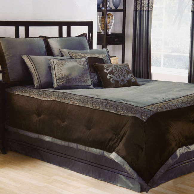 Nobility Salerno Spa Blue 4piece Luxury Comforter Set 12595445