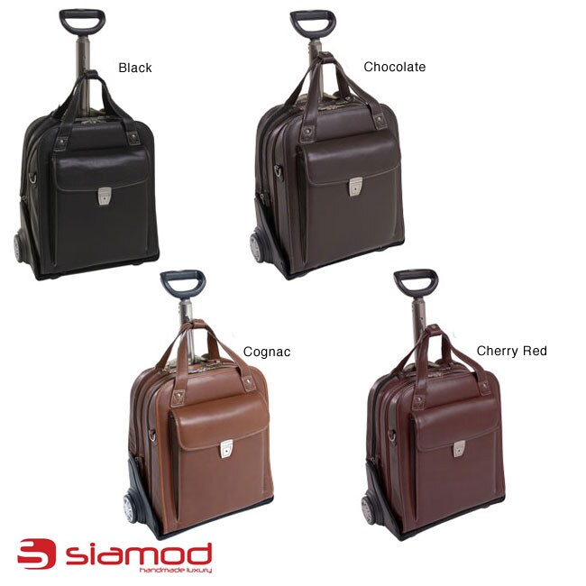 Siamod Pastenello Leather Vertical Detachablewheeled Laptop Case