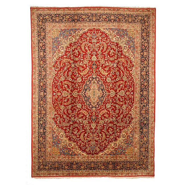 Hand knotted Kerman Fine Persian Wool Rug (98 x 133)