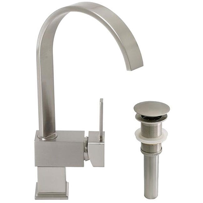 Geyser Brushed Swivel Spout Bathroom Faucet 12620449