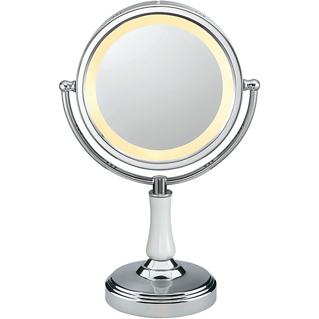 Conair BE70 Polished Chrome and Porcelain Round Illuminated Mirror