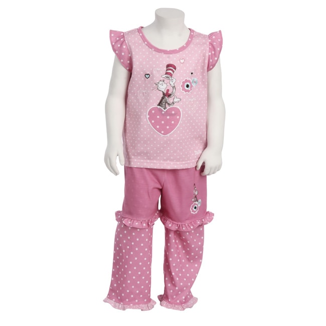 Dr. Seuss Toddler Girl's 'Forty Winks Cat in the Hat' 3piece Pajama