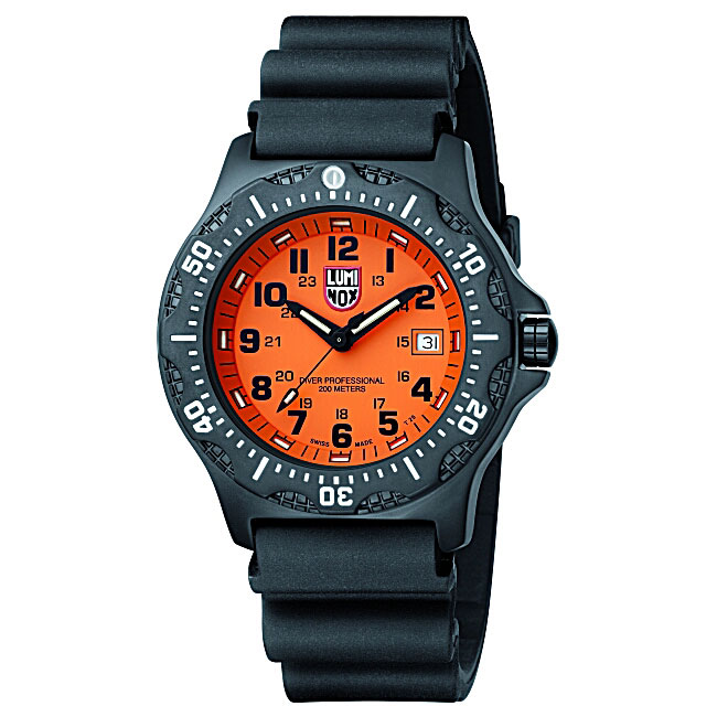 Luminox Black Ops 8400 Series Orange Dial Rubber Strap Divers Watch