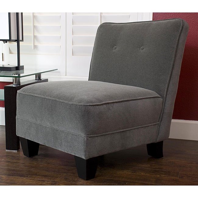 Made to Order Monelle Grey Velvet Armless Chair 12702085 Shopping Great
