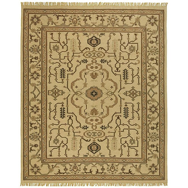 Hand knotted Orleans Kilim Wool Rug (8 x 10)