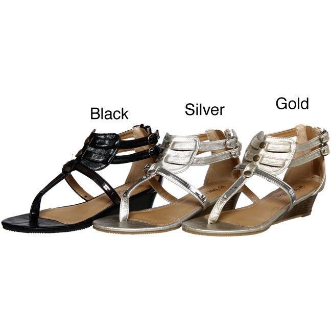 Bucco Women's Gladiator Thong Sandals - Overstock Shopping - Great ...