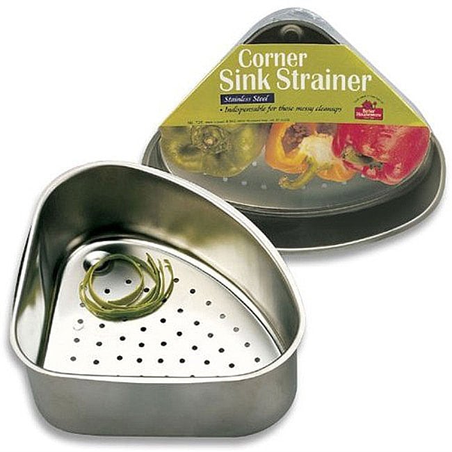Happy Housewares Stainless Steel Corner Sink Strainer Overstock