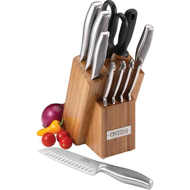 oneida knife set with block