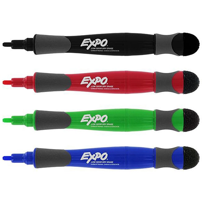 Expo Grip Low-odor Chisel-tip Dry Erase Markers (Pack of 12 ...