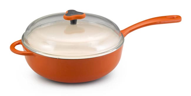 Rachael Ray Orange Quite A Stir Cast Iron Cookware  
