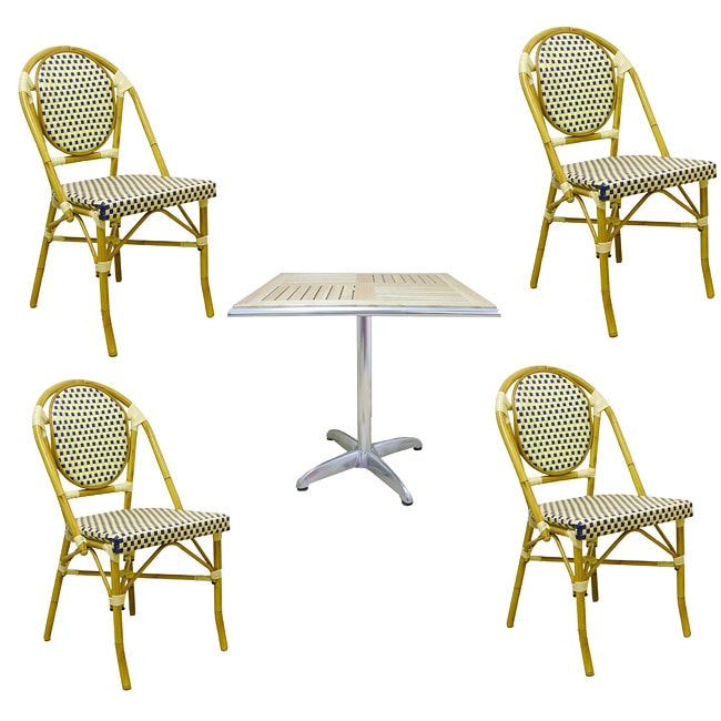 Warehouse of Tiffany Indoor/Outdoor Blue Rattan 8-Piece ...