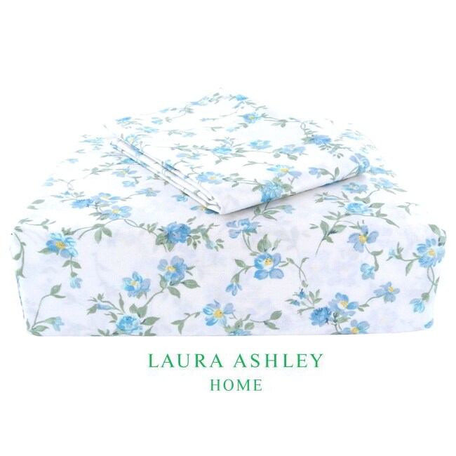 Laura Ashley Taylor 200 Thread Count Blue Twin size Sheet Set