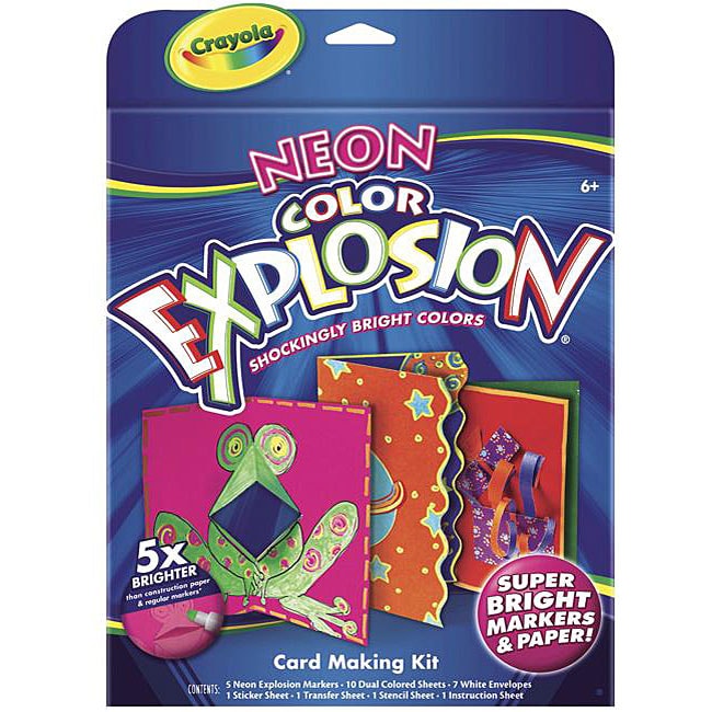 Crayola Neon Color Explosion Card Making Kit  