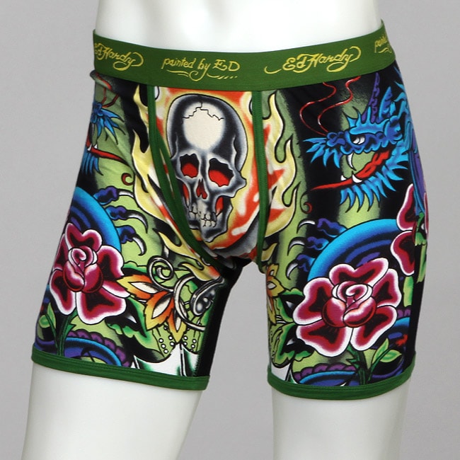 Ed Hardy Mens Skull And Dragons Boxer Underwear 12996372 Shopping Big 