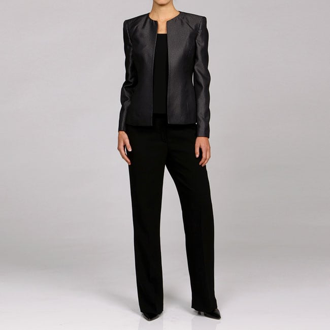 Jones New York Women's Black/ Silver 3piece Suit 13011895