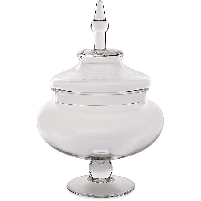 Glass Wide Lidded Apothecary Jar  