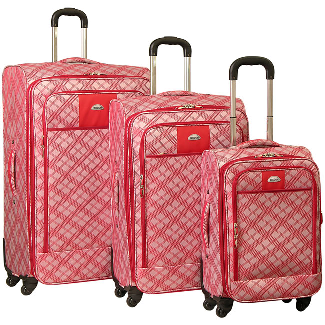 Wisdom Fashion 3piece Expandable Luggage Set 13019405 Overstock