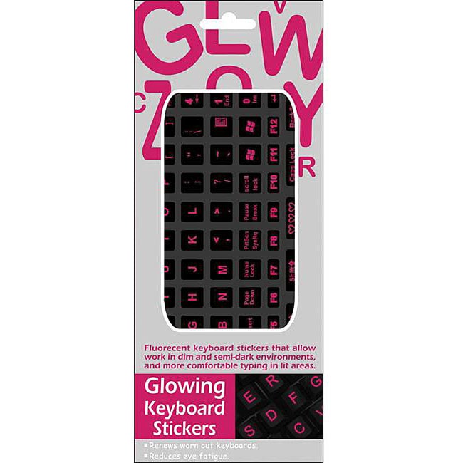Designer Pink Glowing Keyboard Stickers  