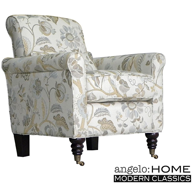 angelo:HOME Harlow Vintage Floral Ocean Blue Arm Chair