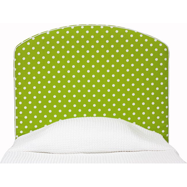 Nola Kiwi Green/ White Polka Dot Upholstered Twin Headboard