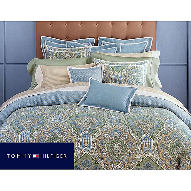 Tommy Hilfiger Jeweled Tapestry QueenSize Duvet Cover Bedding Ensemble