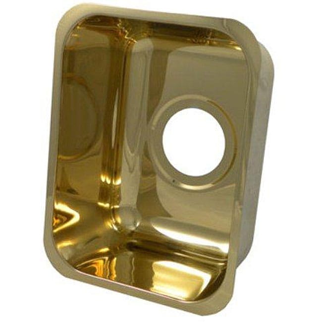 Portia Rectanglular 13inch Polished Gold Bar Sink 13039376