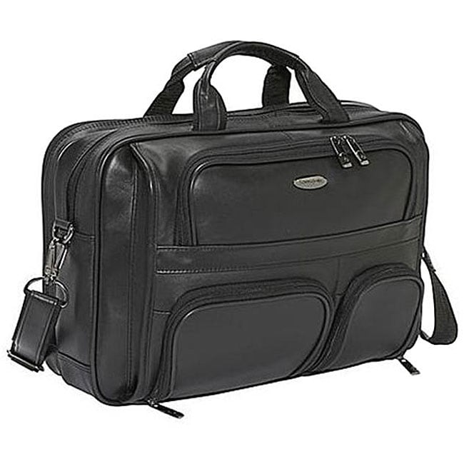 samsonite soft leather briefcase