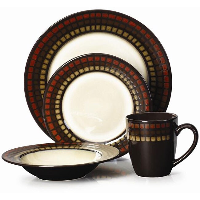 Mikasa Isili Red 16piece Dinnerware Set 13056969