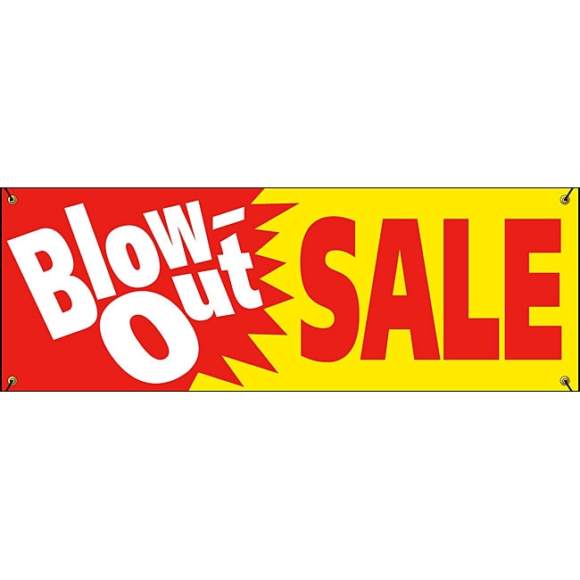 Blowout Sale Vinyl Banner (8’ x 3’) - 13103101 - Overstock.com Shopping