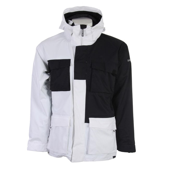 Sessions Men's 'Replay' Black and White Snowboard Jacket 13140540