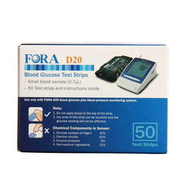 FORA D20 Blood Glucose Test Strips (50 Count) Overstock™ Shopping