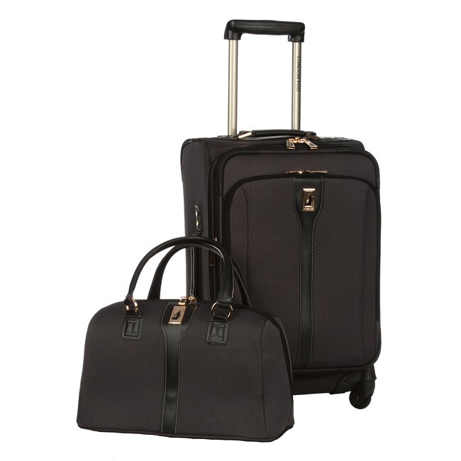 London Fog Grey Oxford Spinner 2piece Luggage Set 13140922